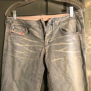 Vintage Diesel Gray Wash Hiphuggers